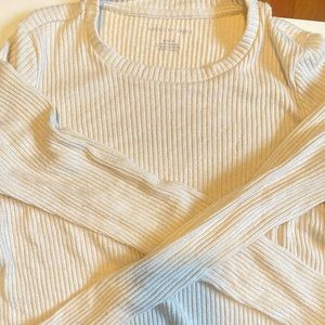 Tan ribbed oversized long sleeve